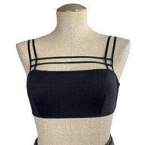 Strappy Black Bralette - Size 26"/28" Small